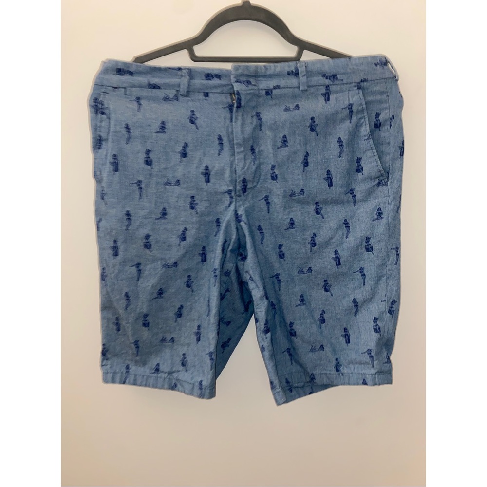 gitman brothers vintage blue pinup girls shorts 👩🏻 🩳